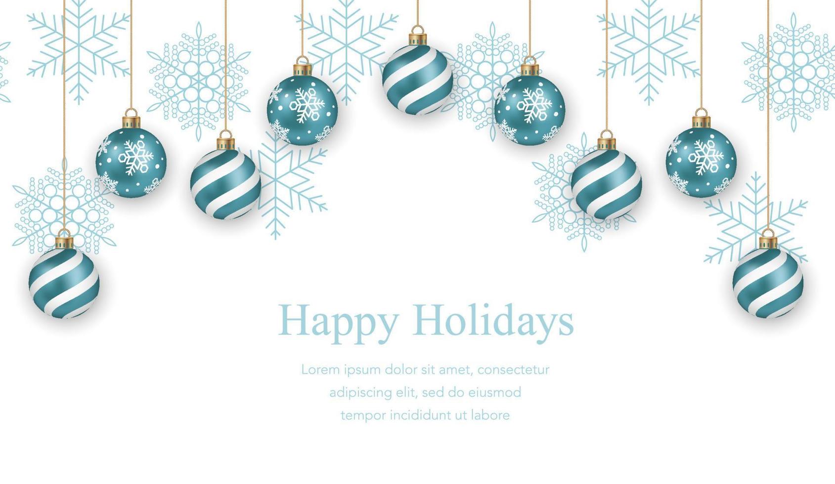 Seamless Vector Background With Christmas Ball Ornament. Horizontally Repeatable.