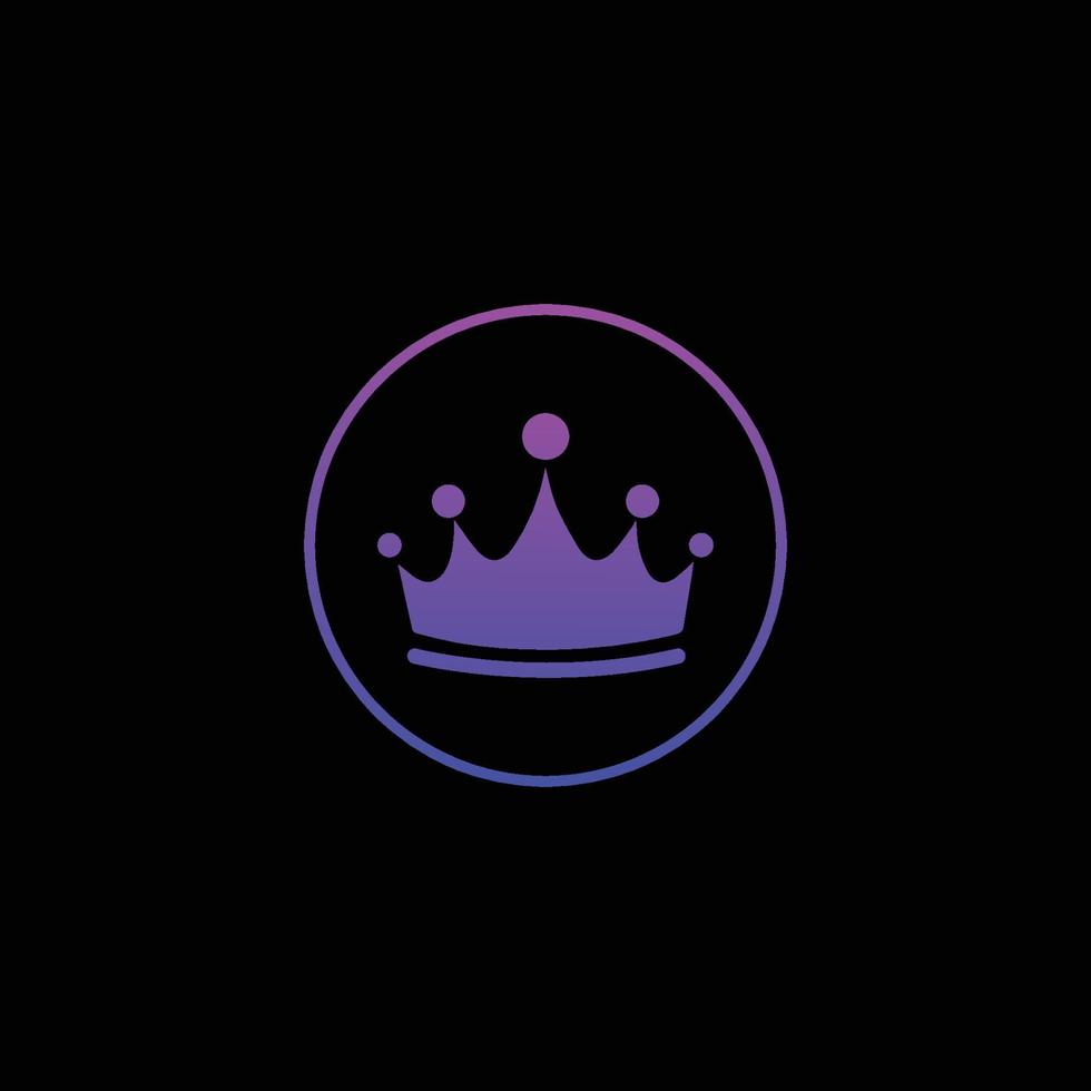 vector de icono de logotipo de corona