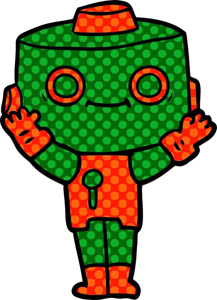 personaje de robot de dibujos animados vector