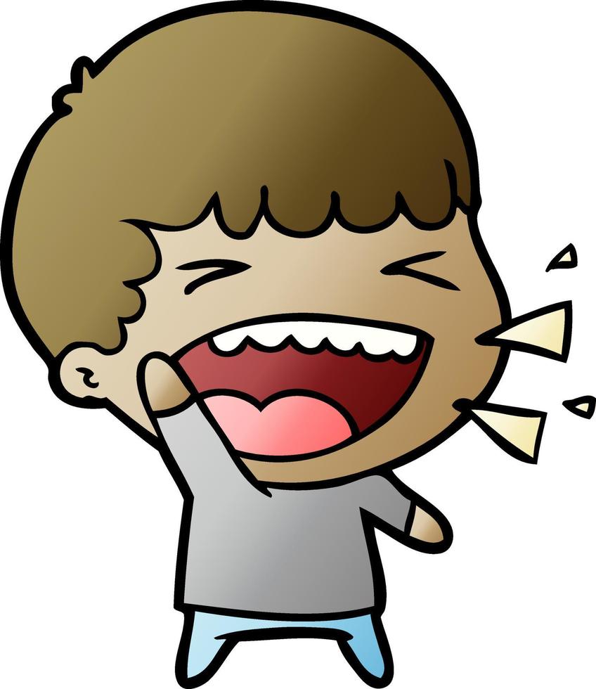 cartoon laughing man vector