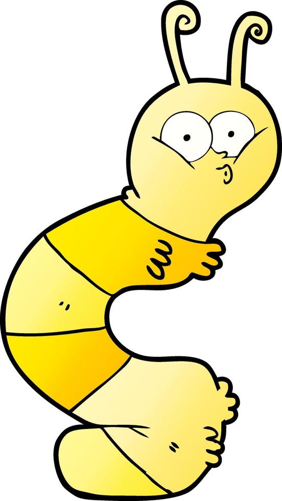 funny cartoon caterpillar vector