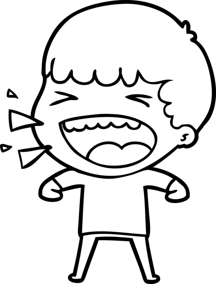 cartoon laughing man vector