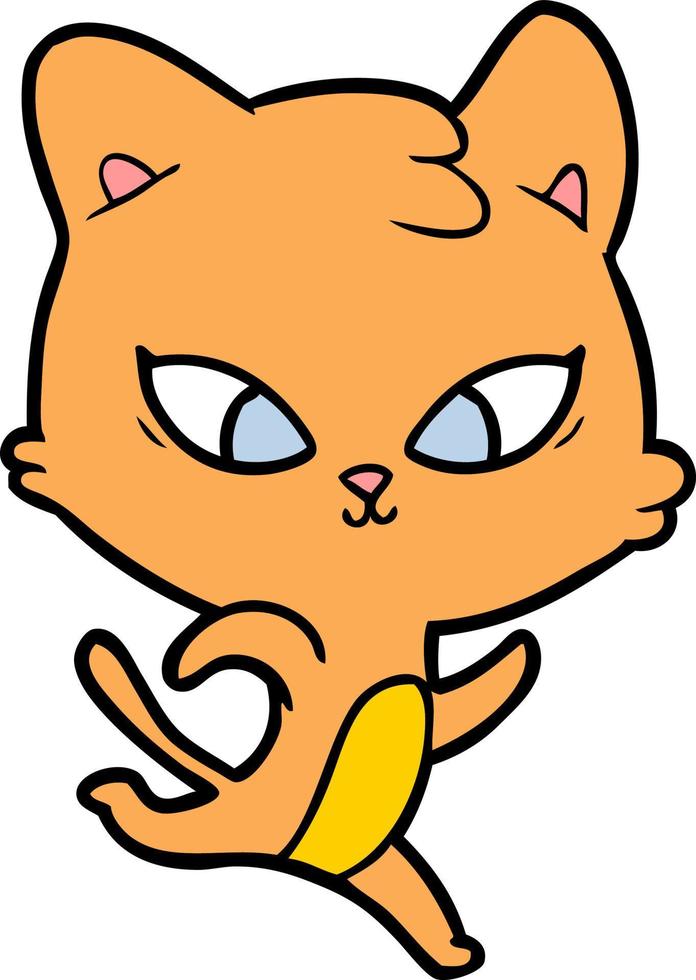 lindo gato de dibujos animados vector