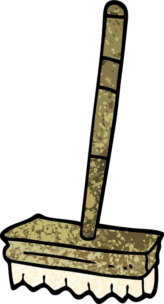 grunge textured illustration cartoon sweeping brush vector