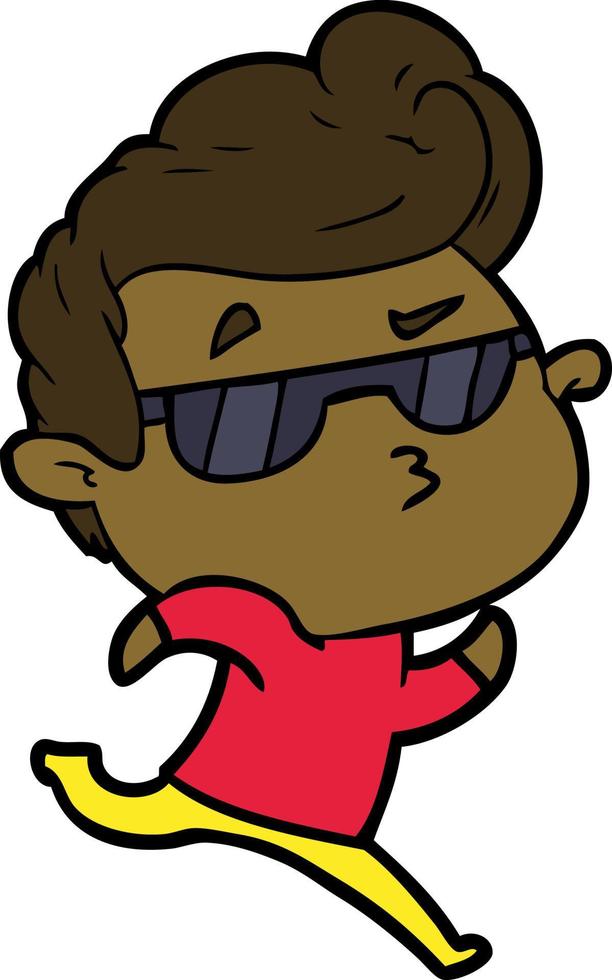 cartoon cool guy vector