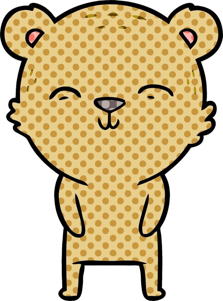 happy cartoon bear vector