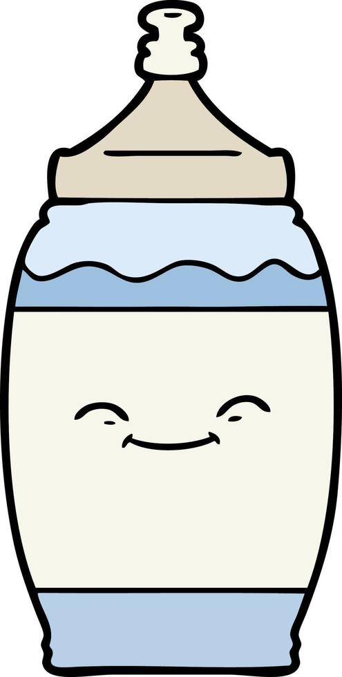 cartoon happy water bottle vector