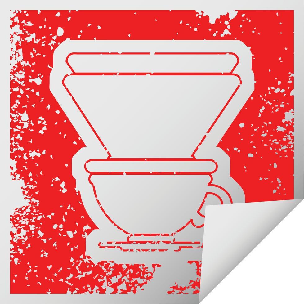 vector icon illustration of a filter coffee cup