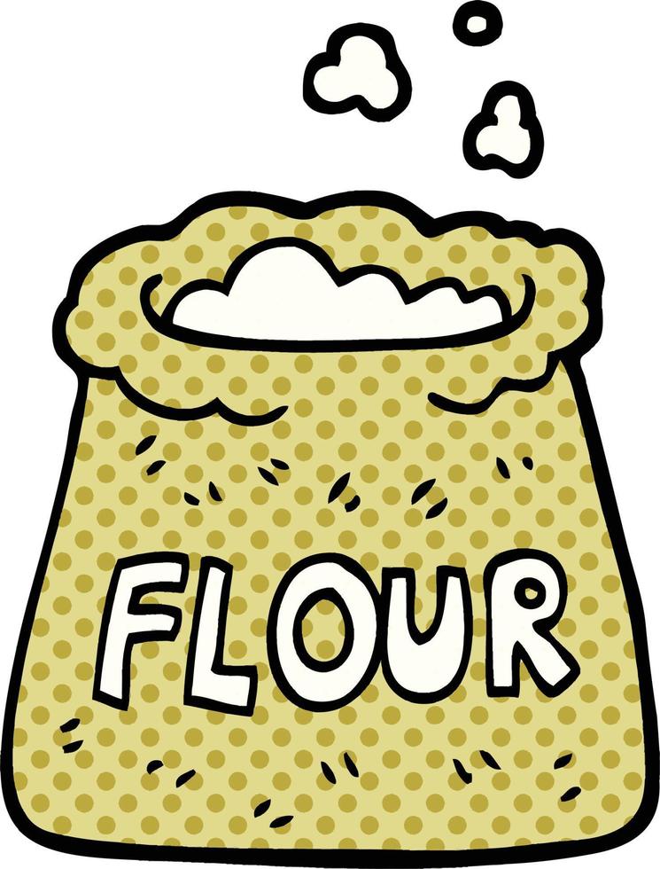 comic book style cartoon bag of flour 12408521 Vector Art at Vecteezy