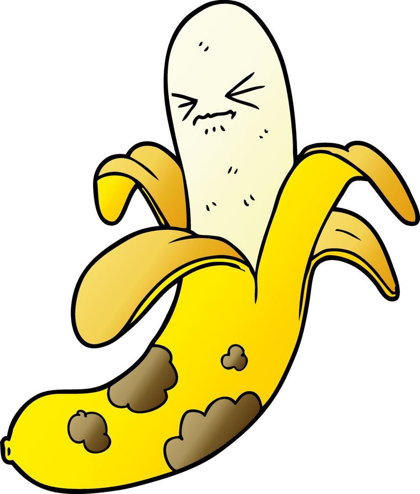 cartoon rotten banana vector