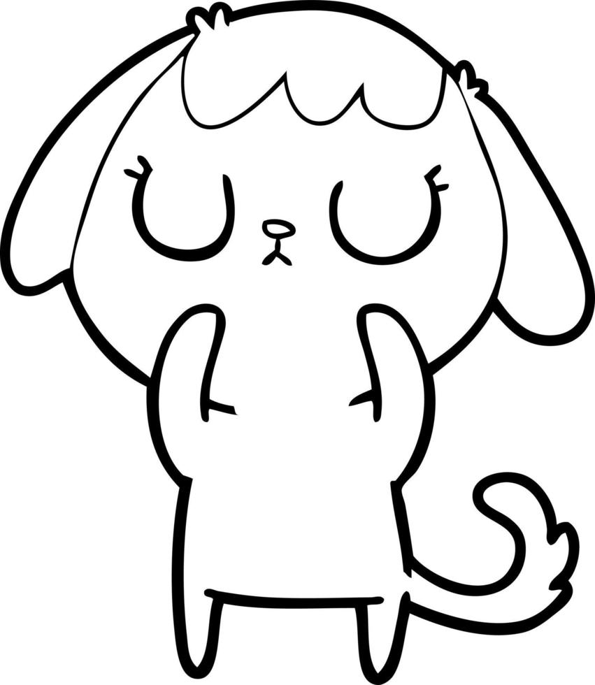 perro de dibujos animados lindo vector