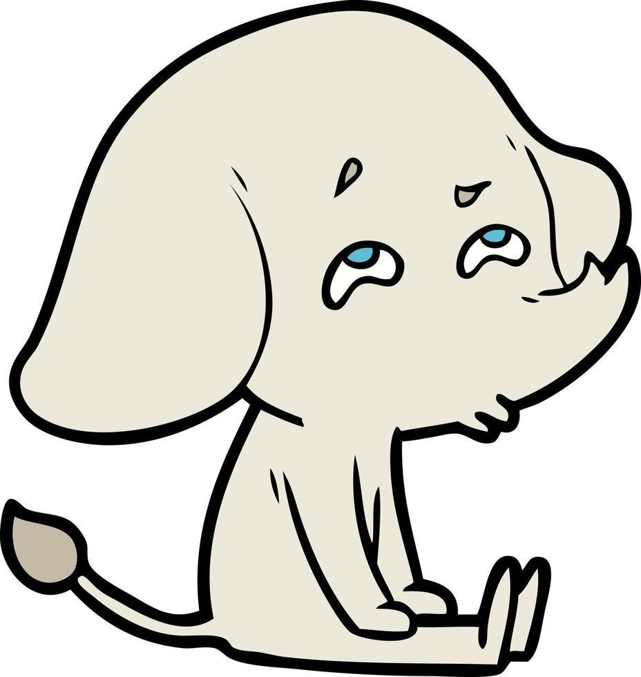 cartoon elephant remembering vector