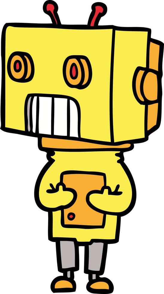 Vector cartoon robot