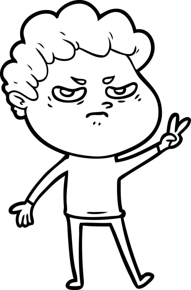 cartoon angry man vector