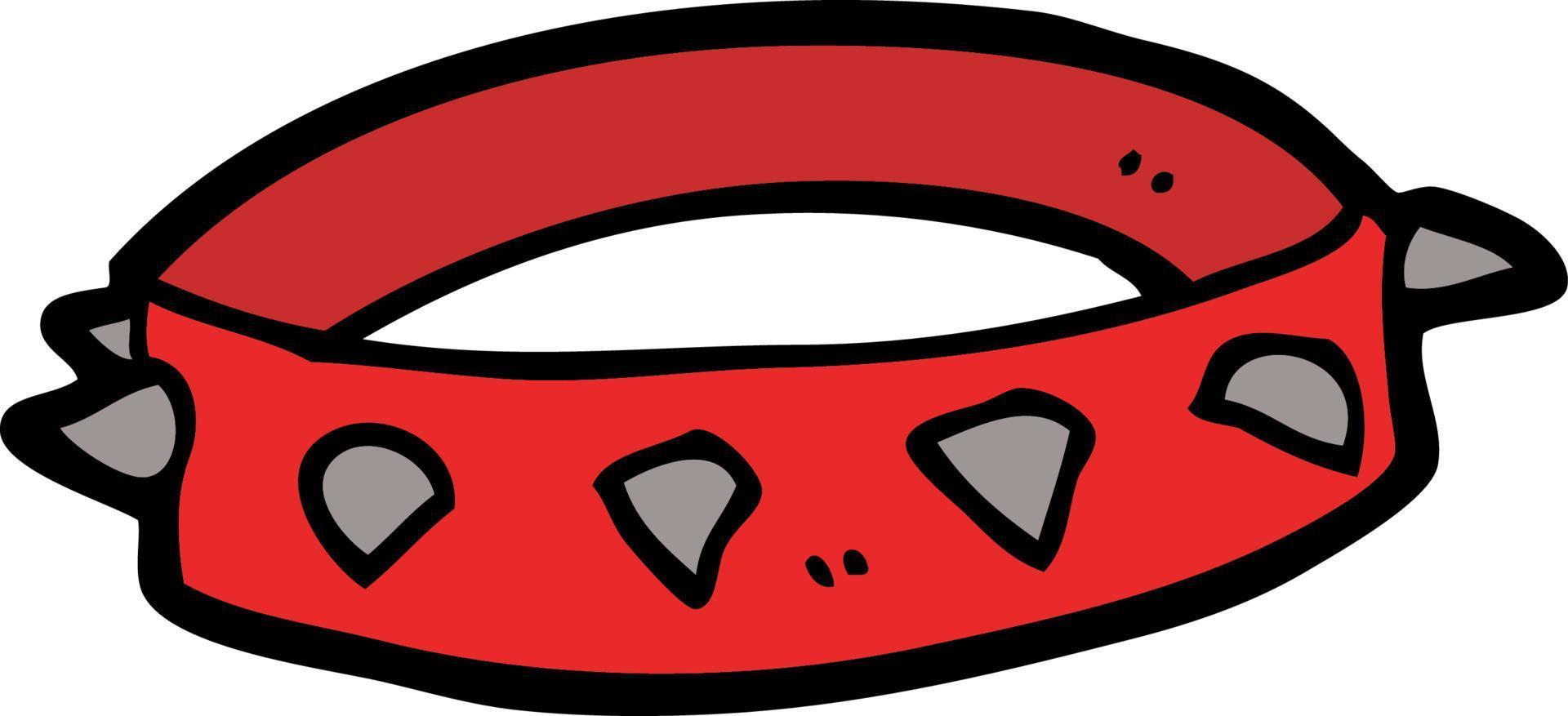 cartoon spiked dog collar vector