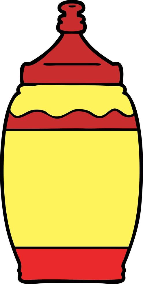 cartoon ketchup bottle vector