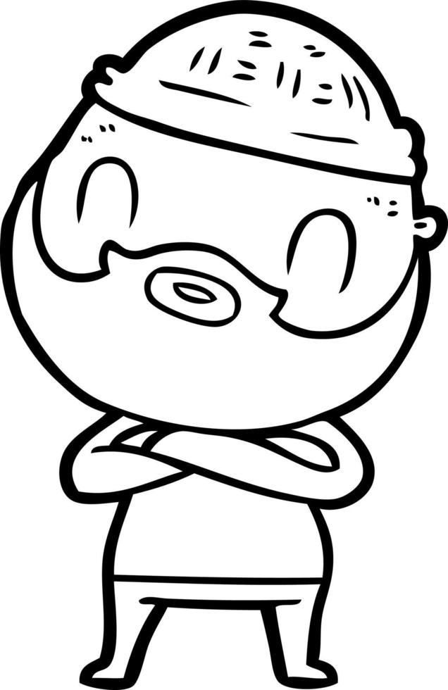 cartoon bearded man vector