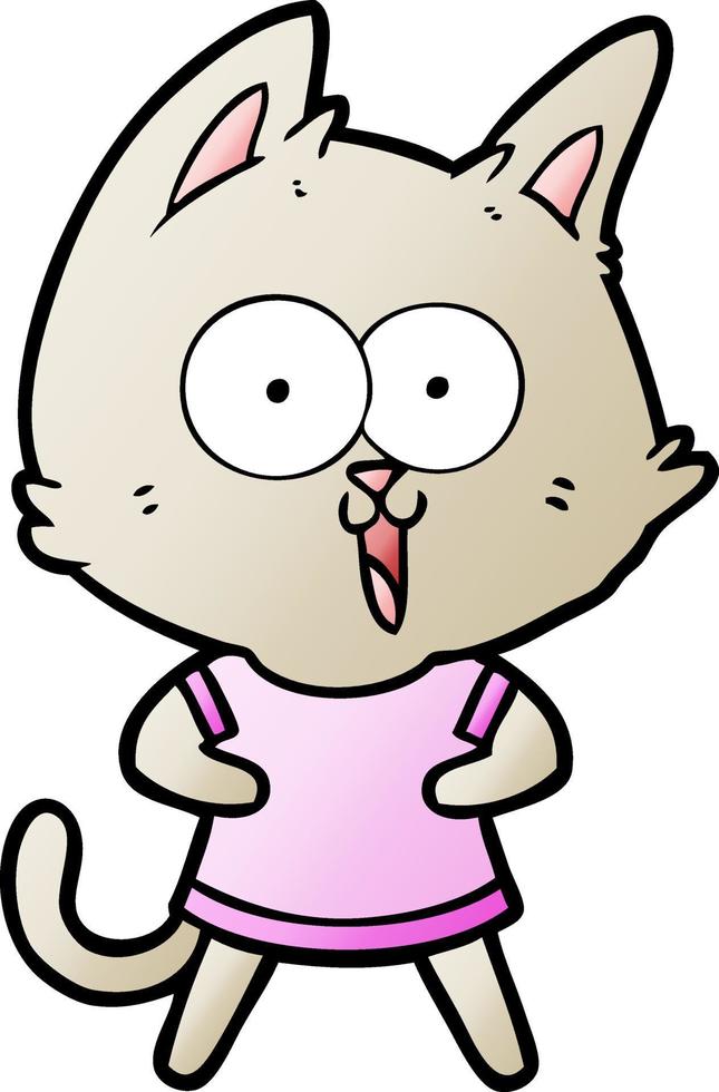 funny cartoon cat vector