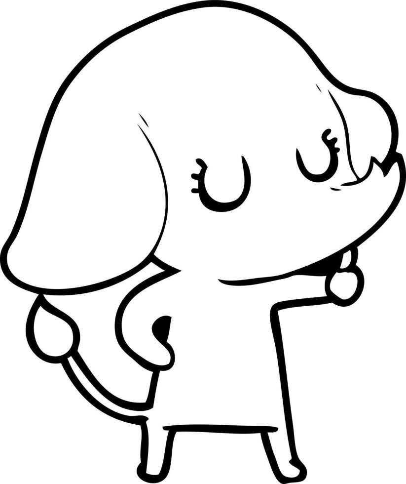 cute cartoon elephant vector