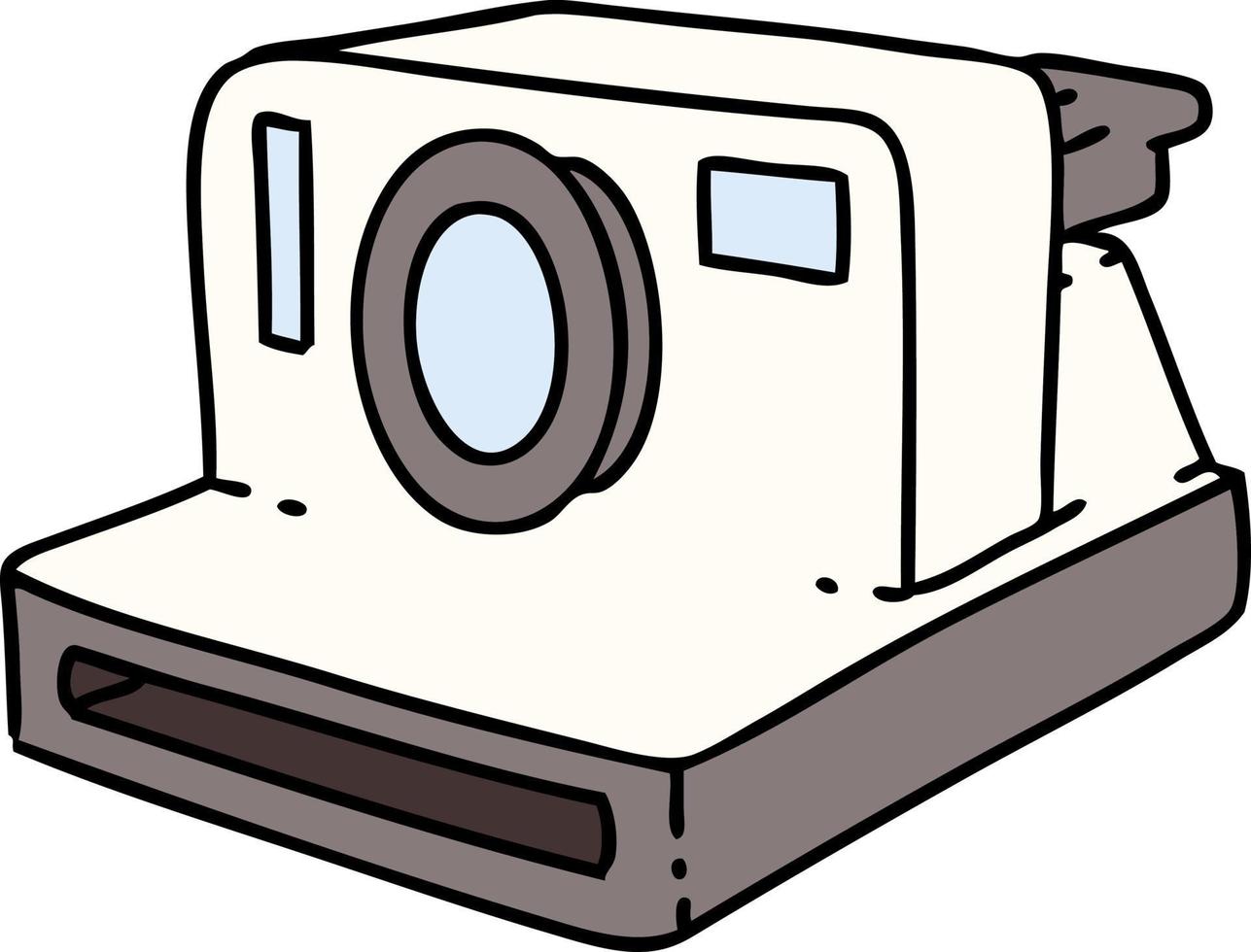 cartoon of an old style instant camera vector