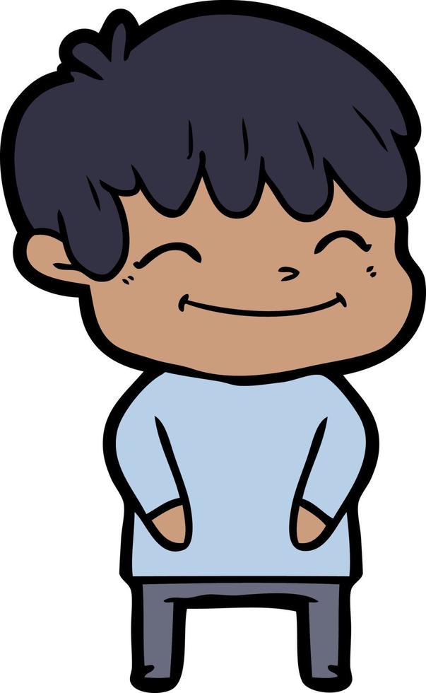 niño feliz de dibujos animados vector