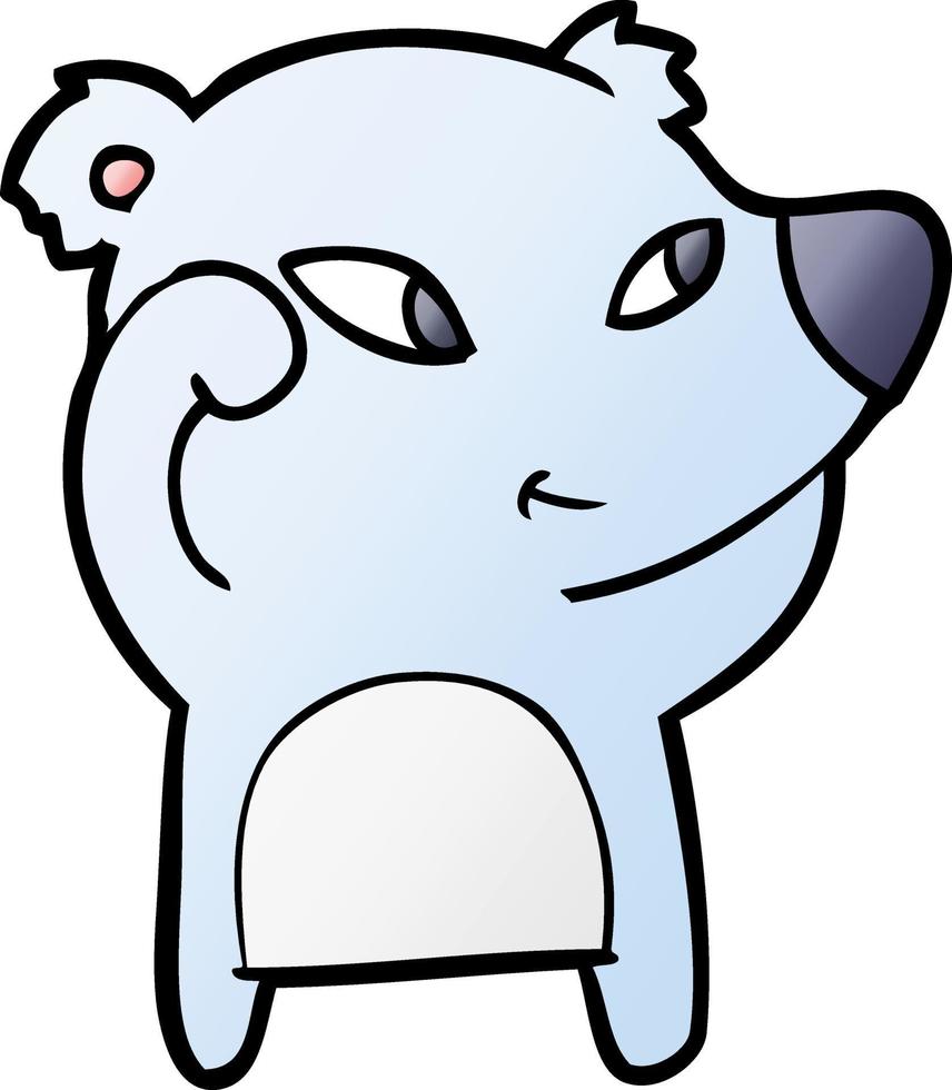 lindo oso de dibujos animados vector