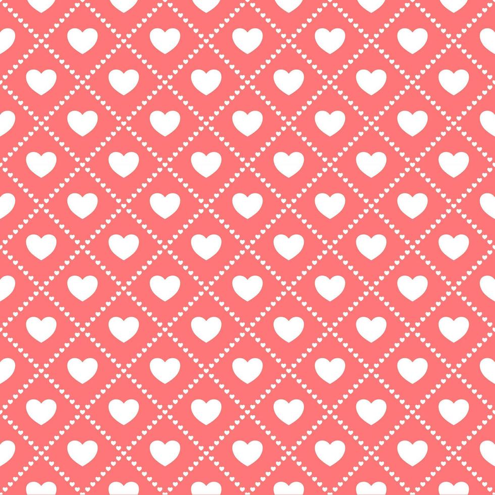 Seamless heart geometric diamond pattern vector