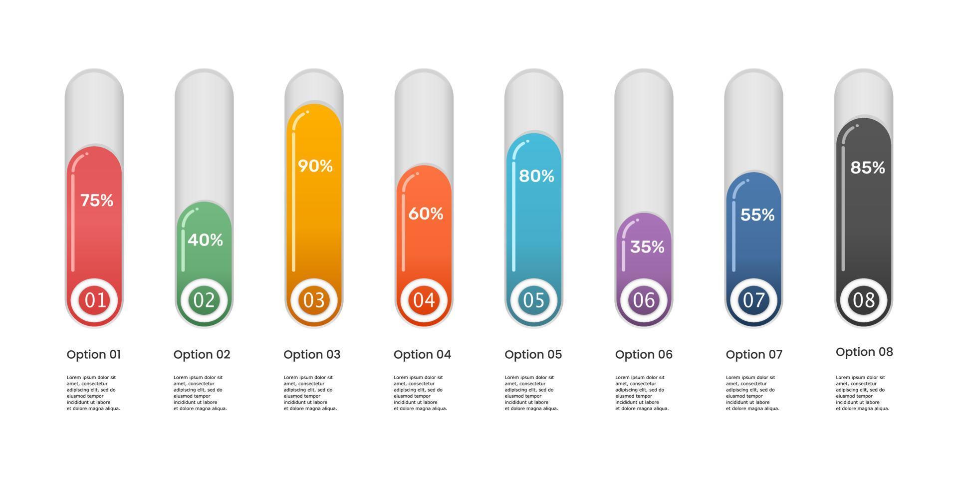 Infographic arrow 4 options for business presentations or marketing. vector