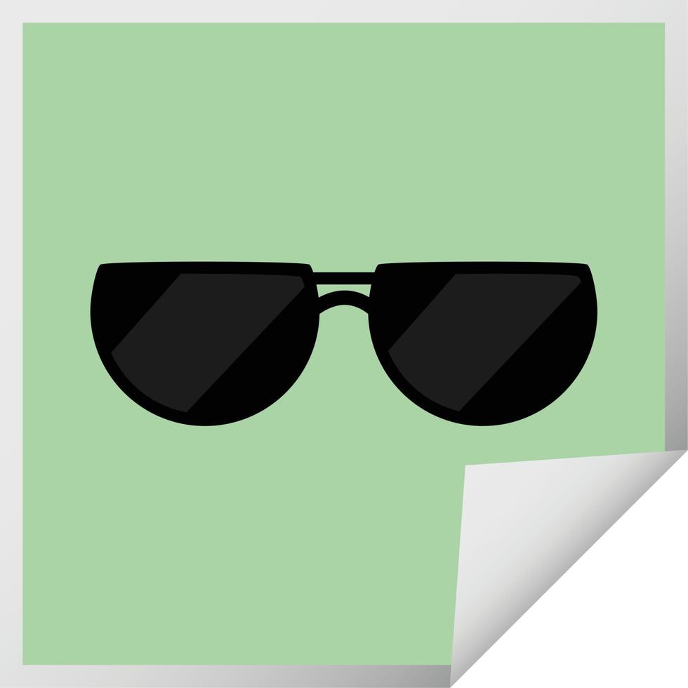 sunglasses graphic vector illustration square sticker