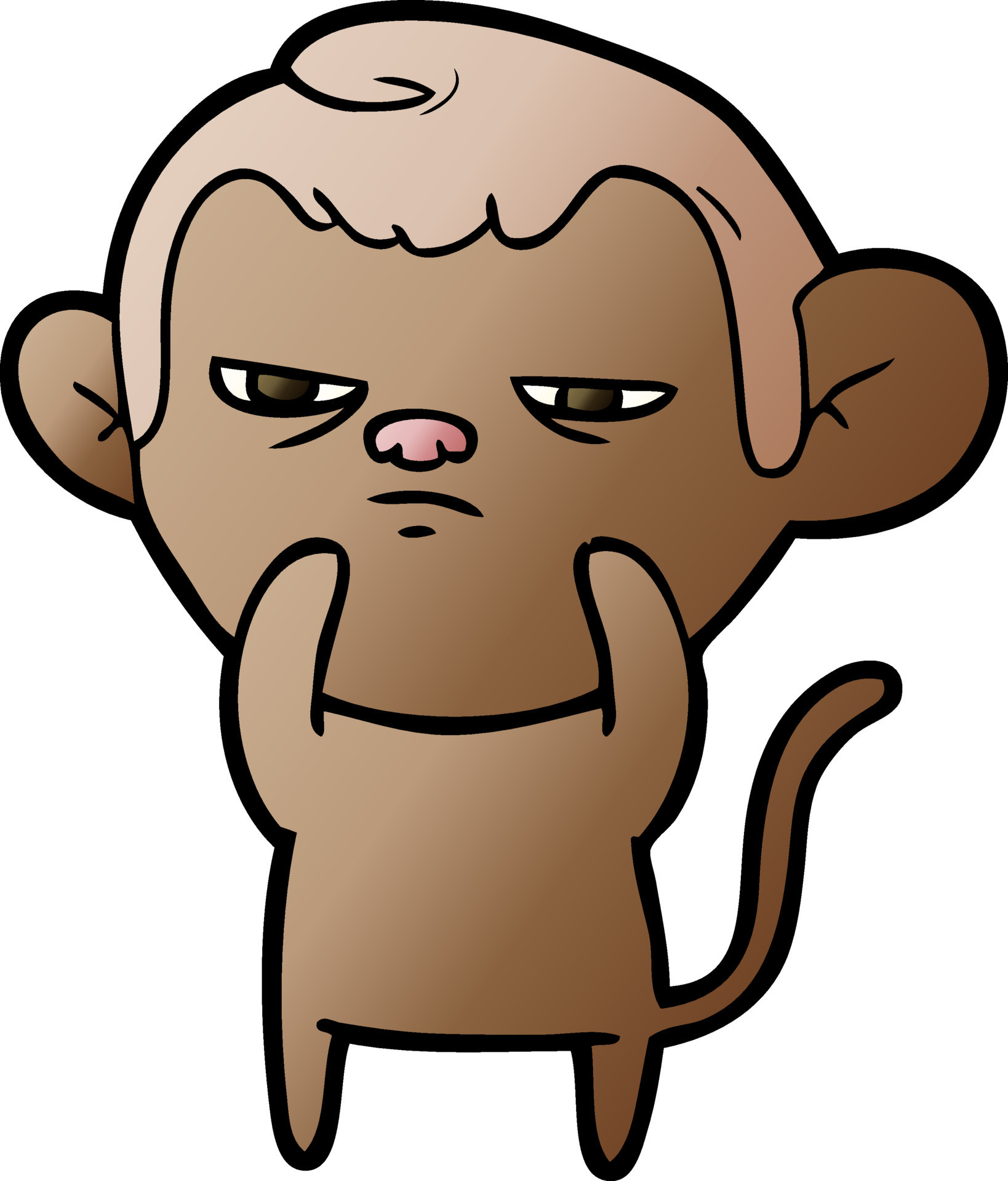 Vector cartoon monkey 12410268 Vector Art at Vecteezy