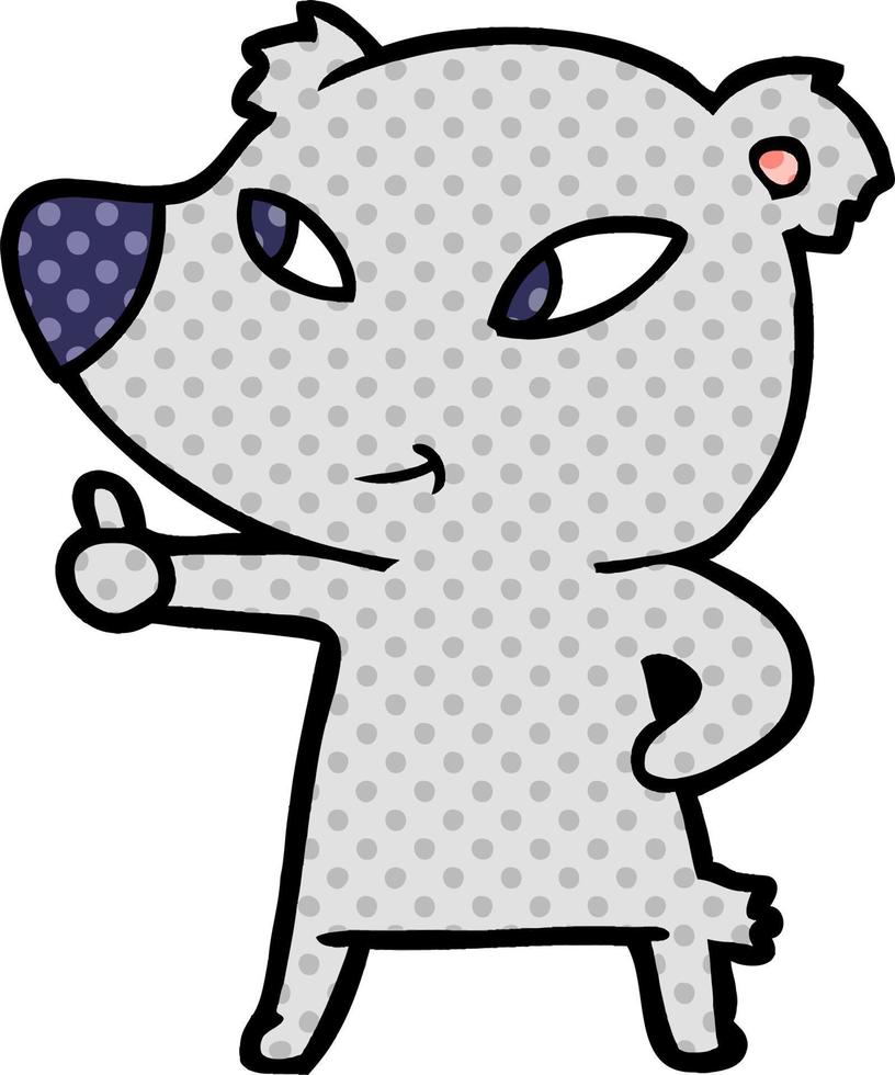 lindo oso de dibujos animados vector