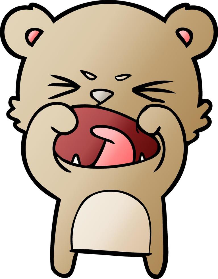 angry cartoon bear vector