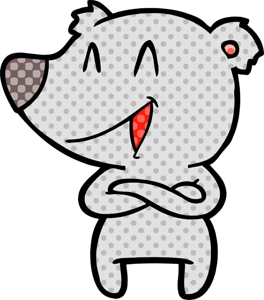 laughing bear cartoon vector