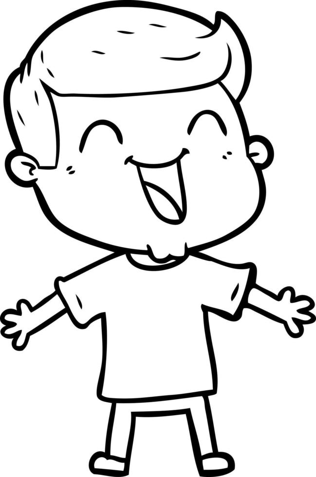 cartoon happy man vector