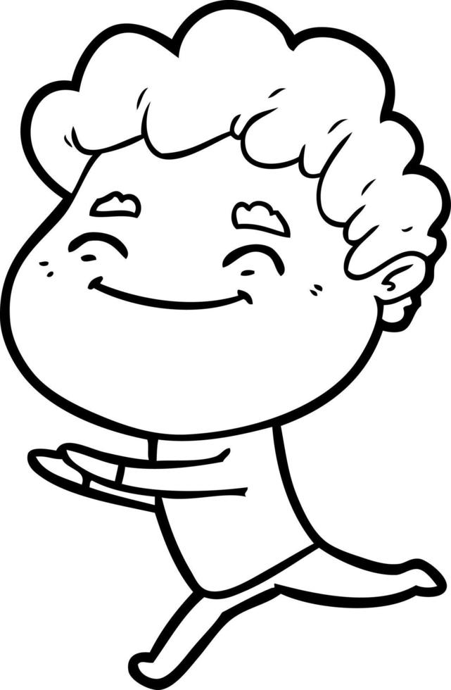 cartoon friendly man vector