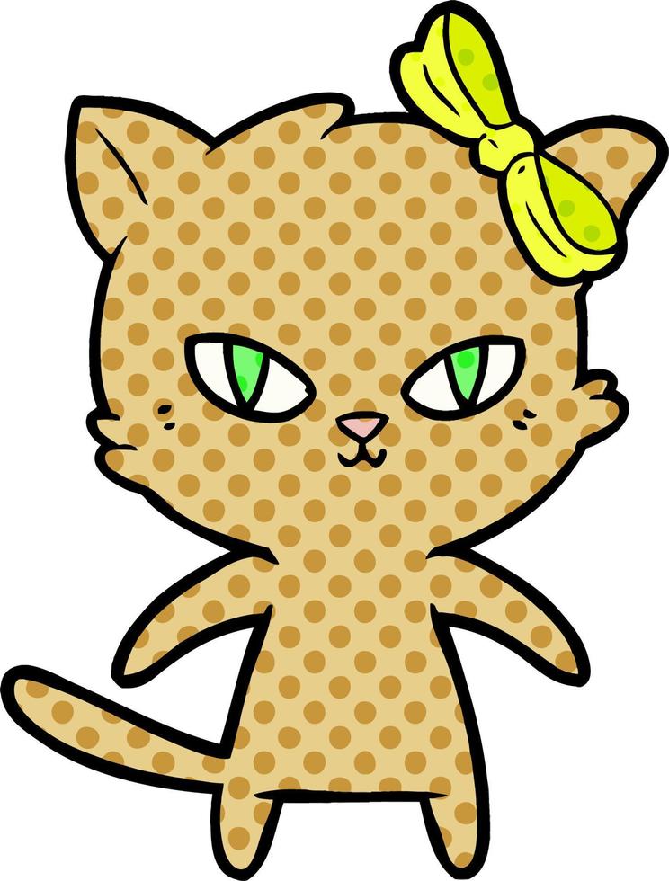 cute cartoon cat vector