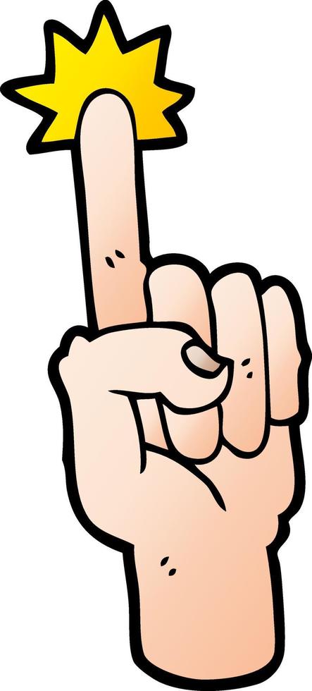 cartoon pointing finger vector