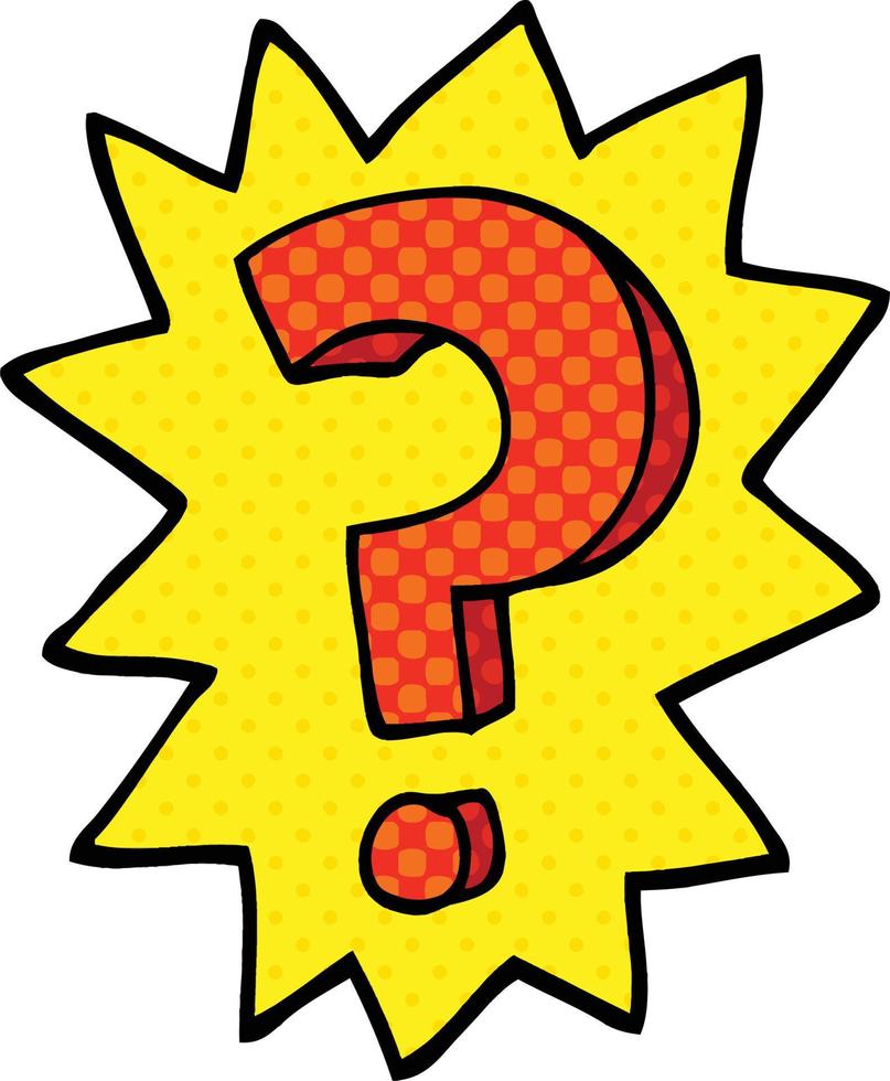 comic book style cartoon question mark vector