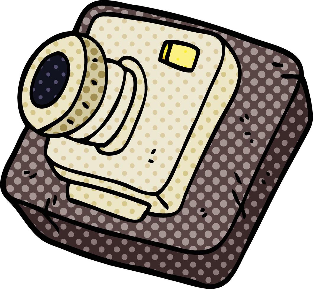 comic book style cartoon old camera vector