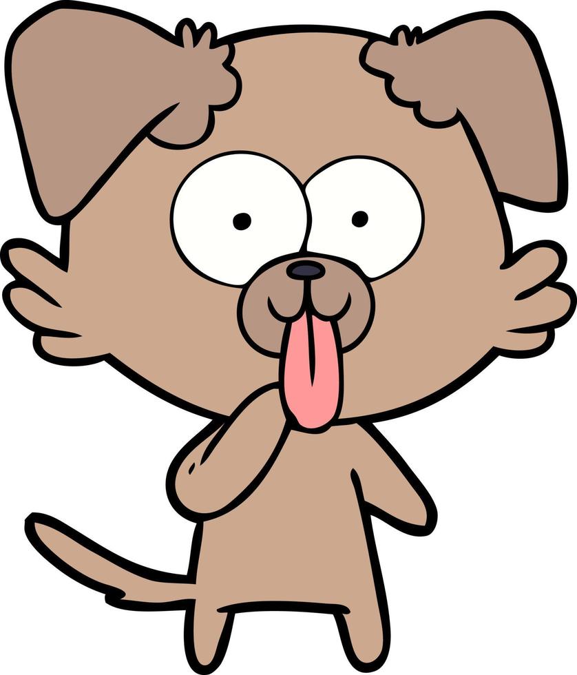 perro de dibujos animados con la lengua fuera vector