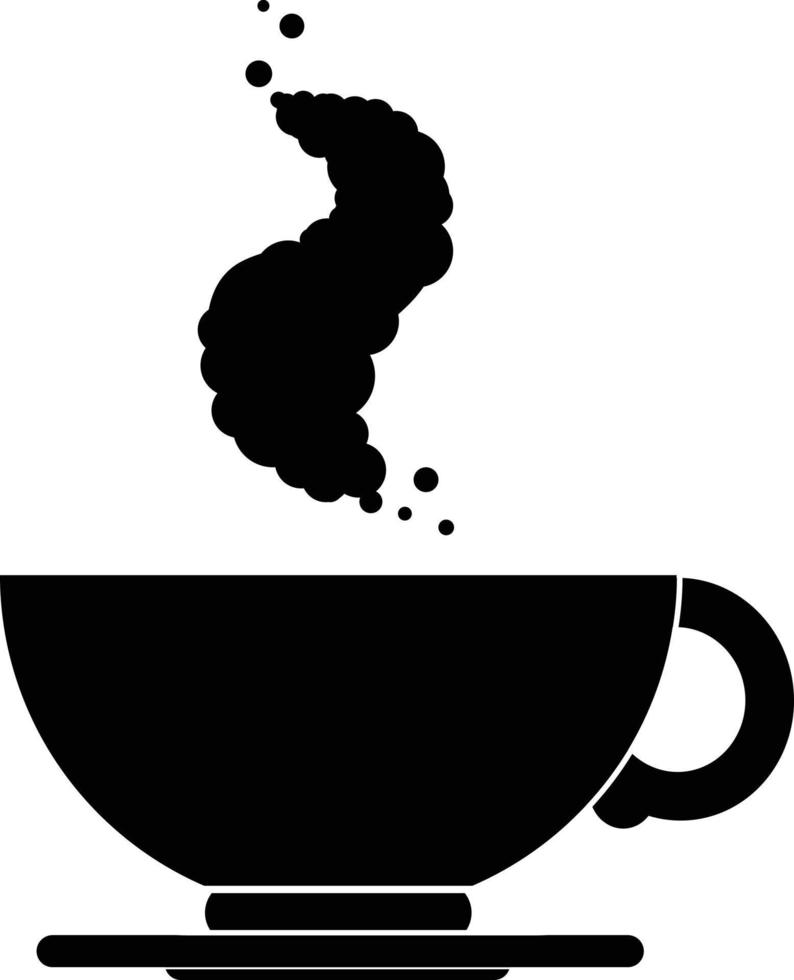 vector icon illustration of a hot cup of coffee