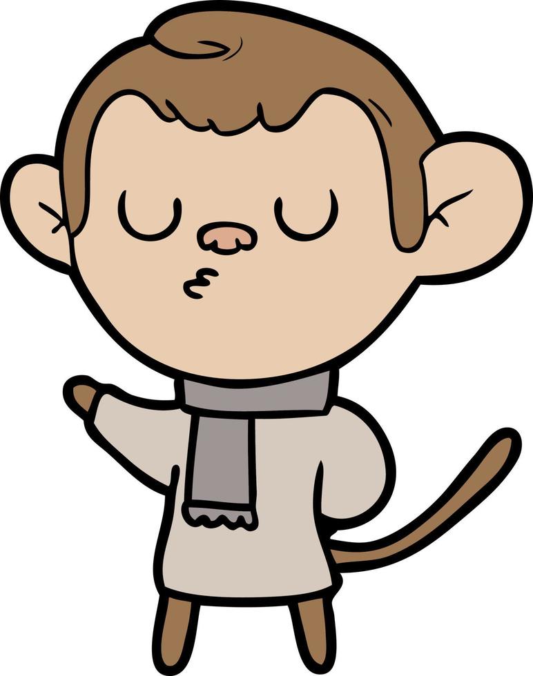 cartoon monkey character vector