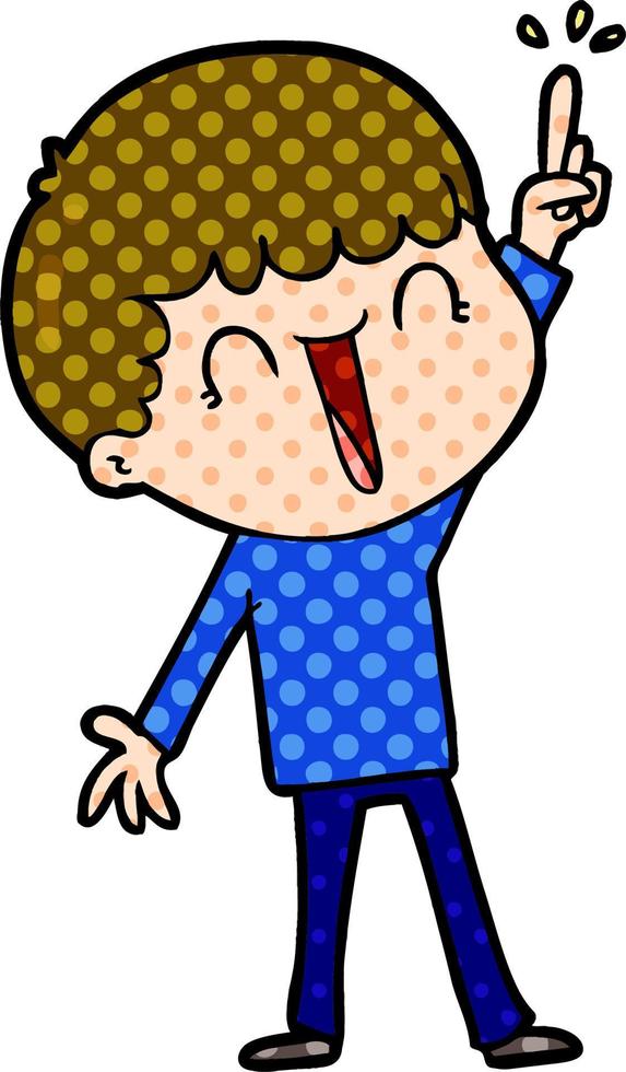 cartoon man with great idea vector