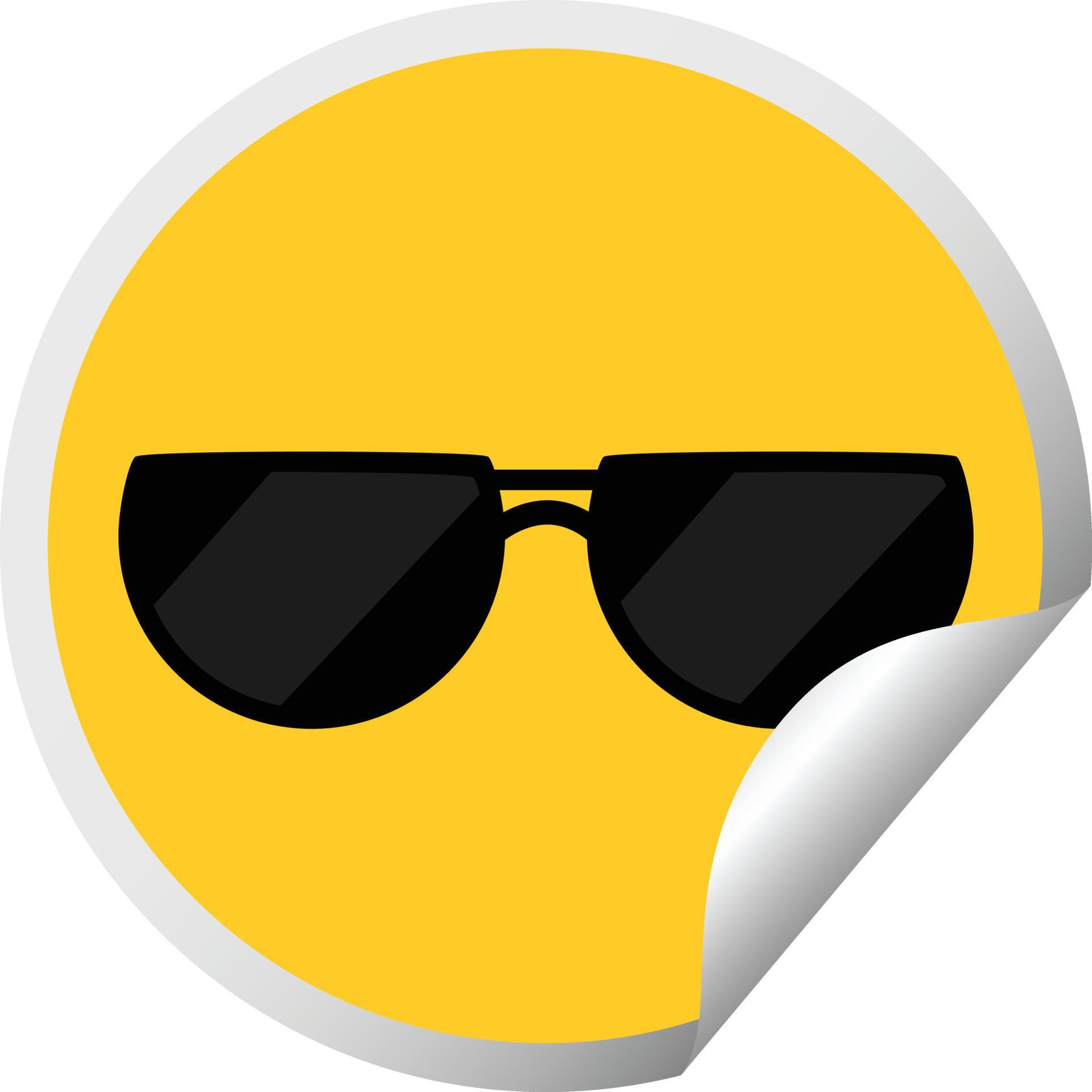 sunglasses graphic vector illustration circular sticker 12411206 Vector