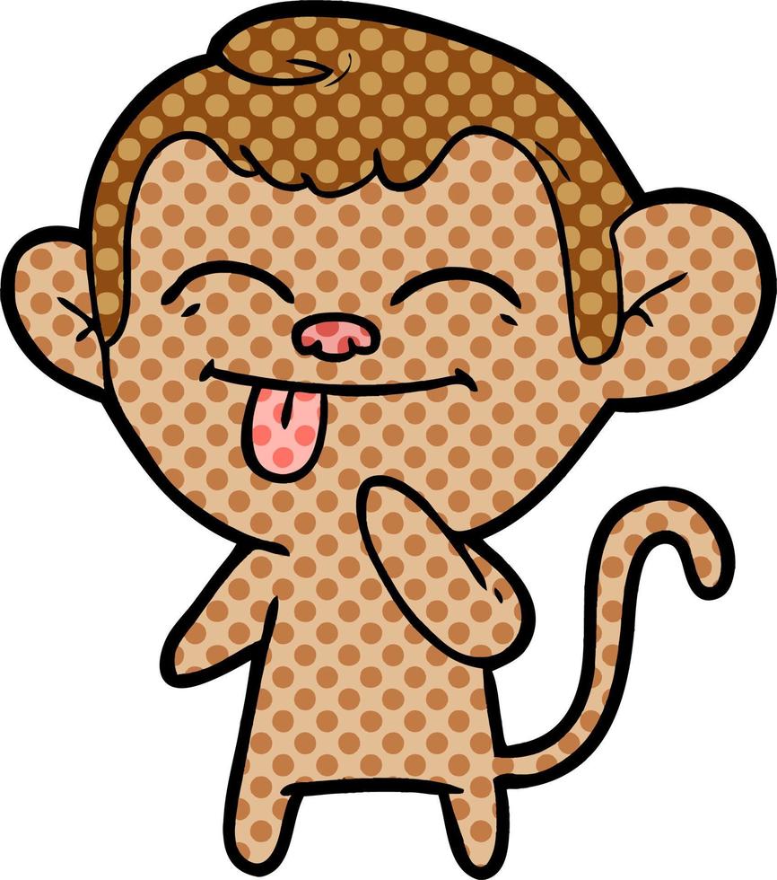 funny cartoon monkey vector