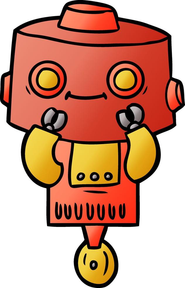 cartoon doodle character robot vector