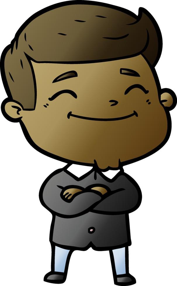 happy cartoon man vector