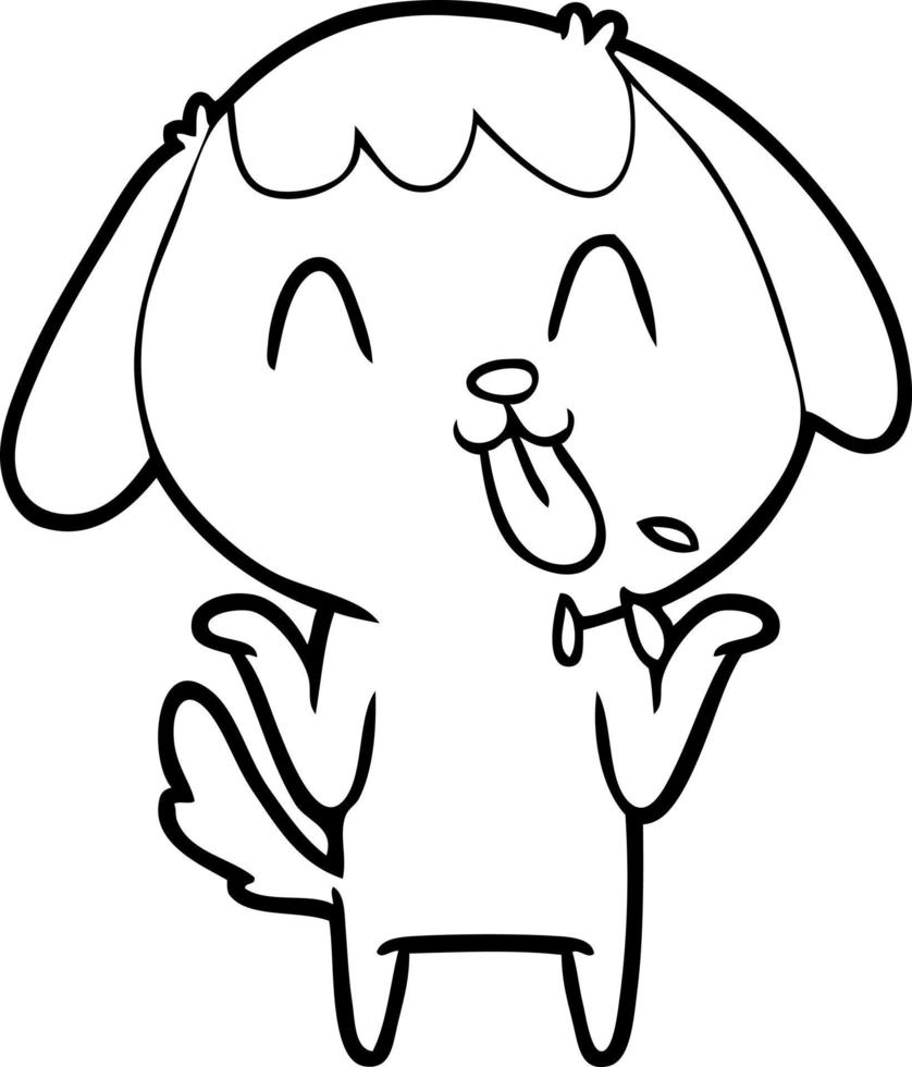 cute cartoon dog vector