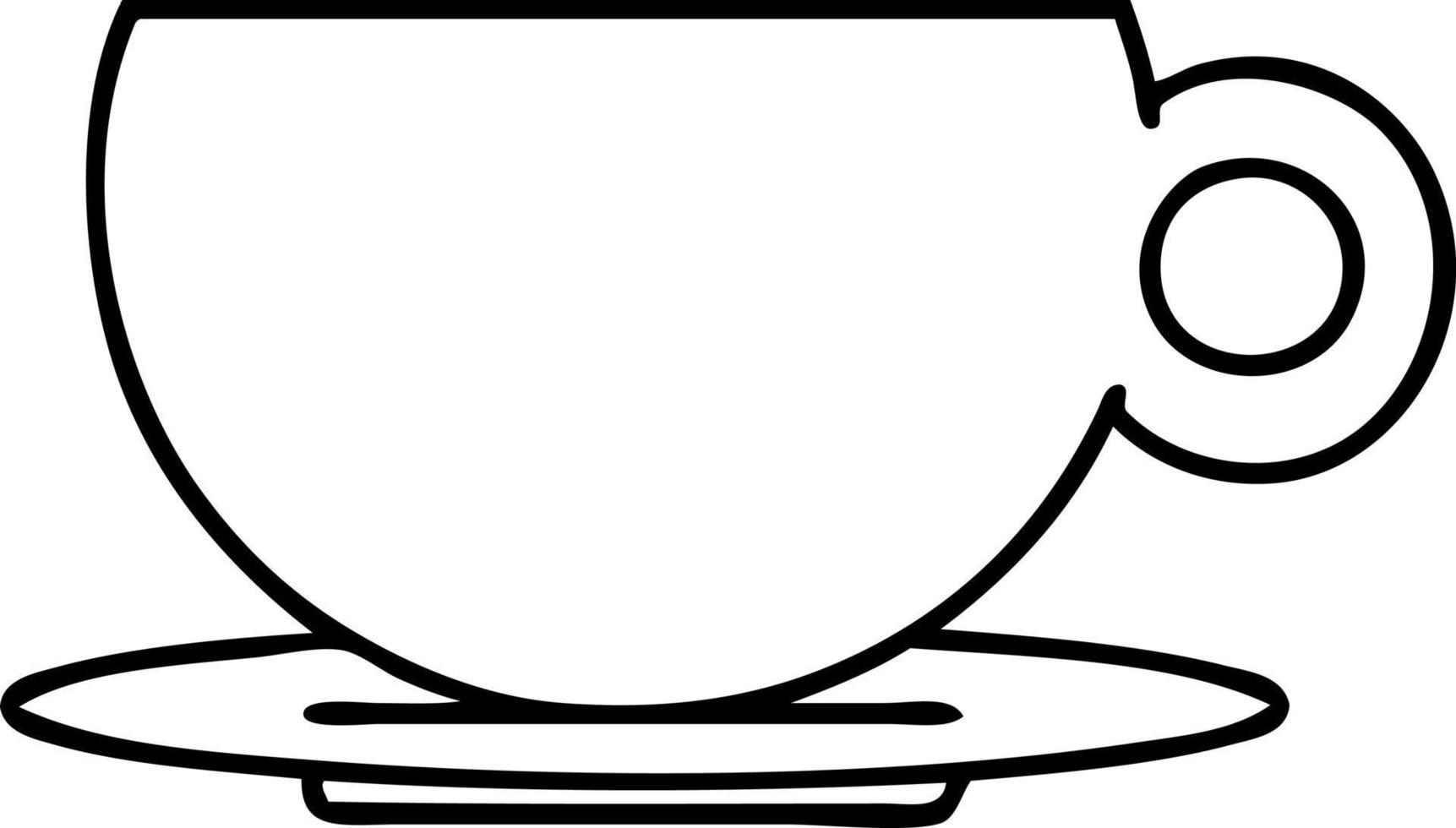 line doodle of a coffee or tea cup vector