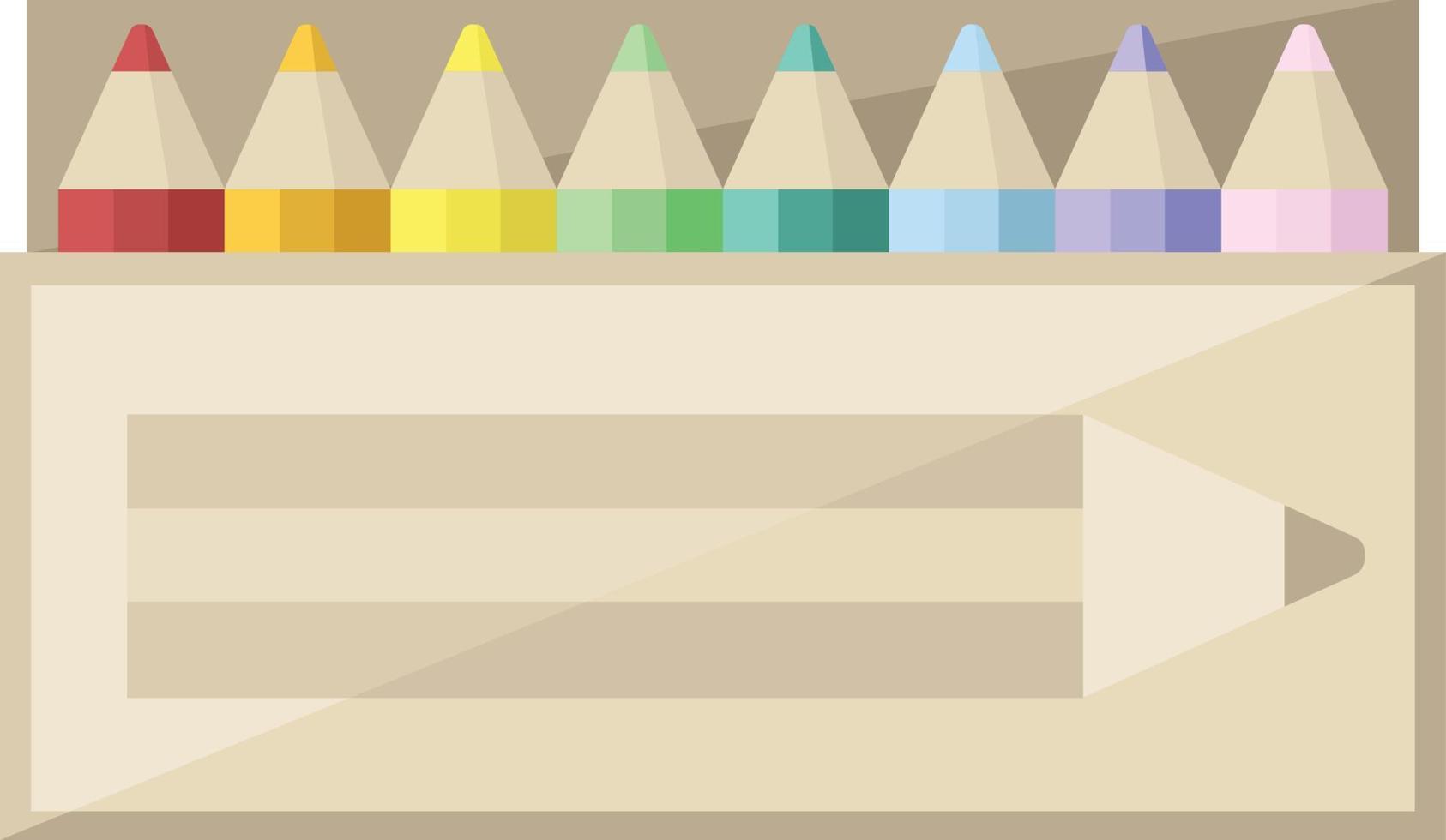 pack of coloring pencils graphic vector illustration icon